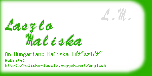 laszlo maliska business card